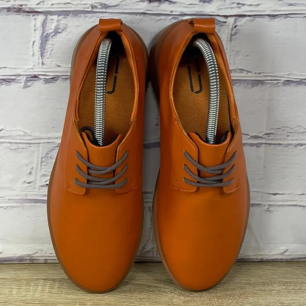 Ponto The Pacific Orange Lace-Up Oxford Shoes Women's Size 9 Casual Sneakers